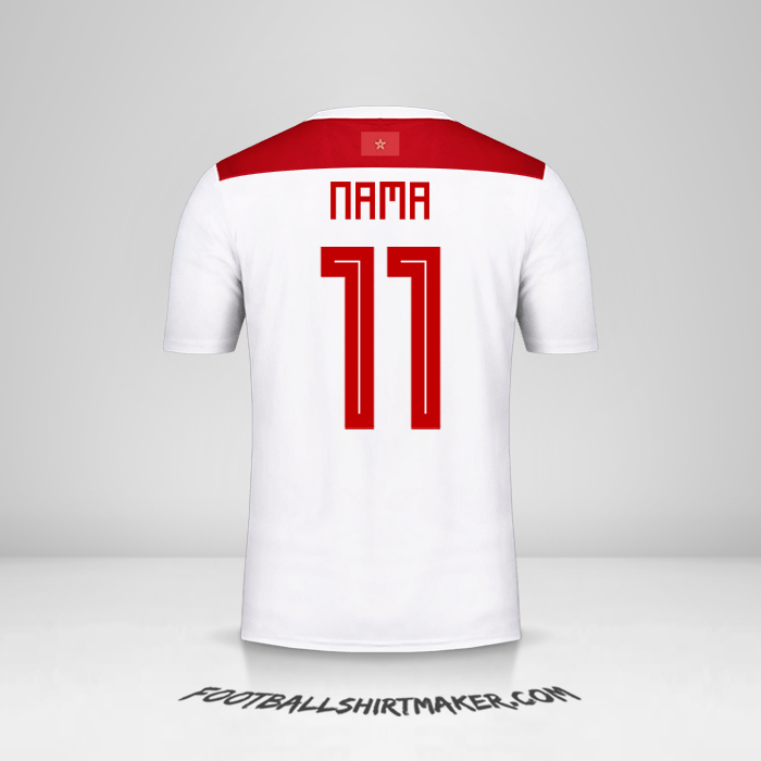Jersey Maroko 2018 Alternatif -  nama - 11