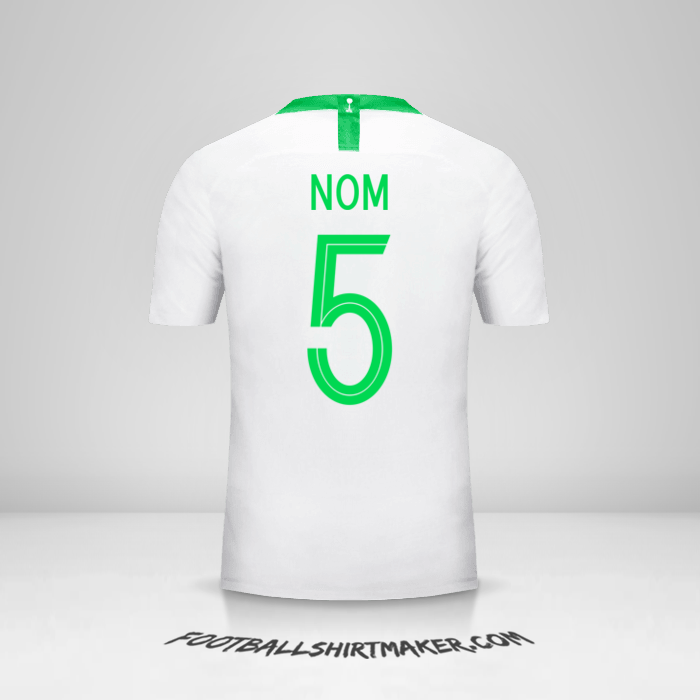 Maillot Arabie Saoudite 2018 -  nom - 5