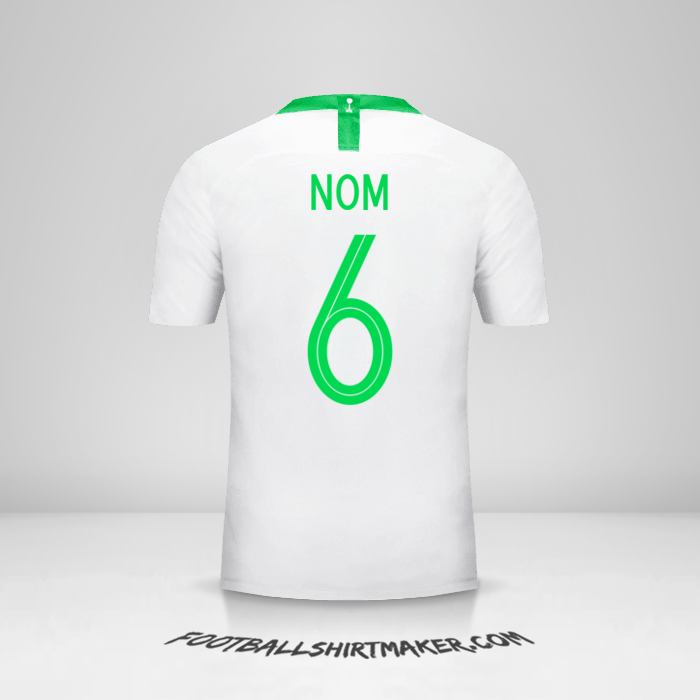 Maillot Arabie Saoudite 2018 -  nom - 6