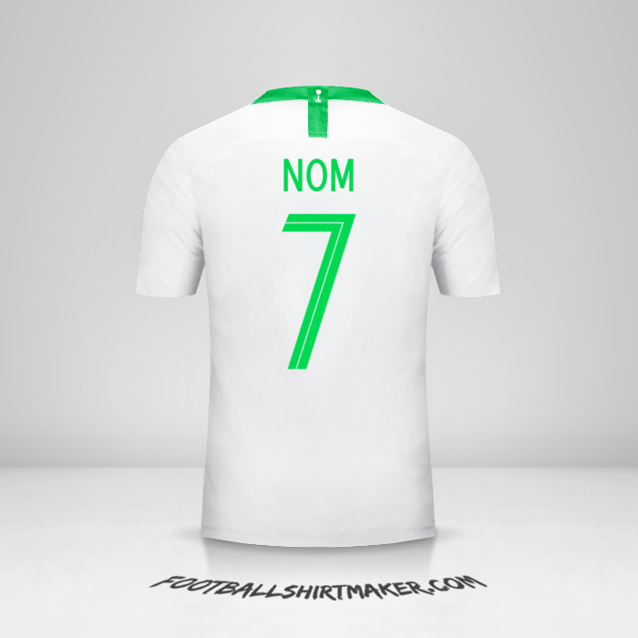 Maillot Arabie Saoudite 2018 -  nom - 7