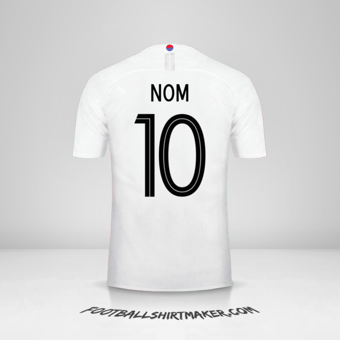 Maillot Corée du Sud 2018 Extérieur -  nom - 10