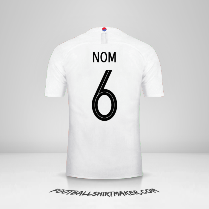Maillot Corée du Sud 2018 Extérieur -  nom - 6