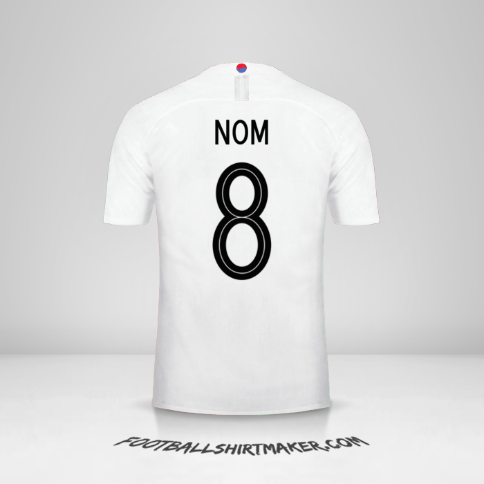 Maillot Corée du Sud 2018 Extérieur -  nom - 8