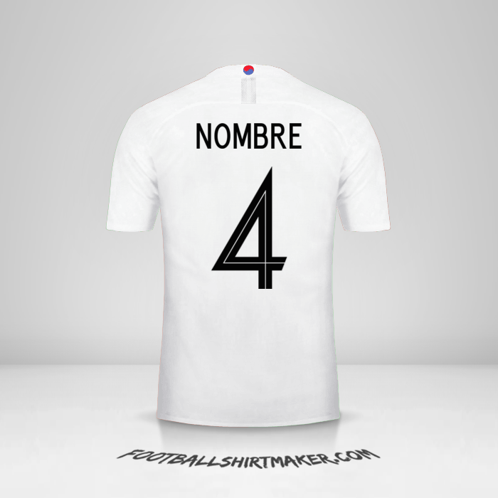 Camiseta Corea del Sur 2018 Visita -  nombre - 4