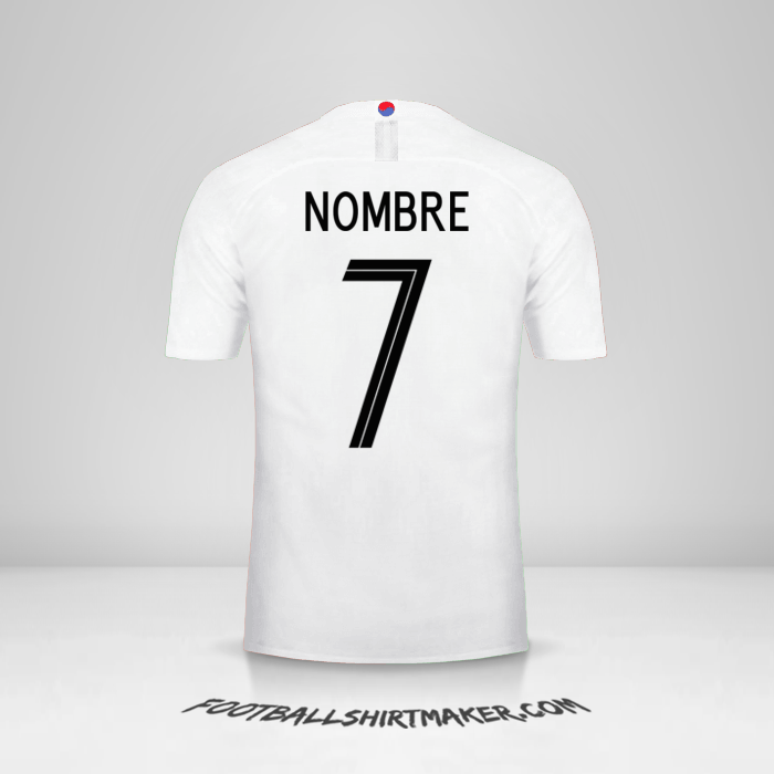 Jersey Corea del Sur 2018 Visita -  nombre - 7