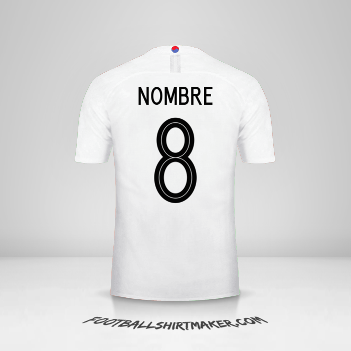 Jersey Corea del Sur 2018 Visita -  nombre - 8