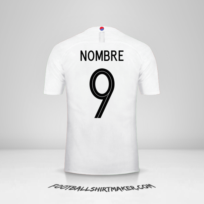Camiseta Corea del Sur 2018 Visita -  nombre - 9