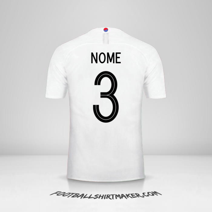 Camisa Coreia do Sul 2018 Alternativa -  nome - 3