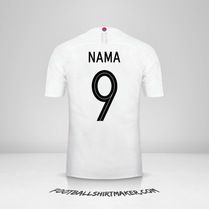 Jersey Korea Selatan 2018 Alternatif -  nama - 9