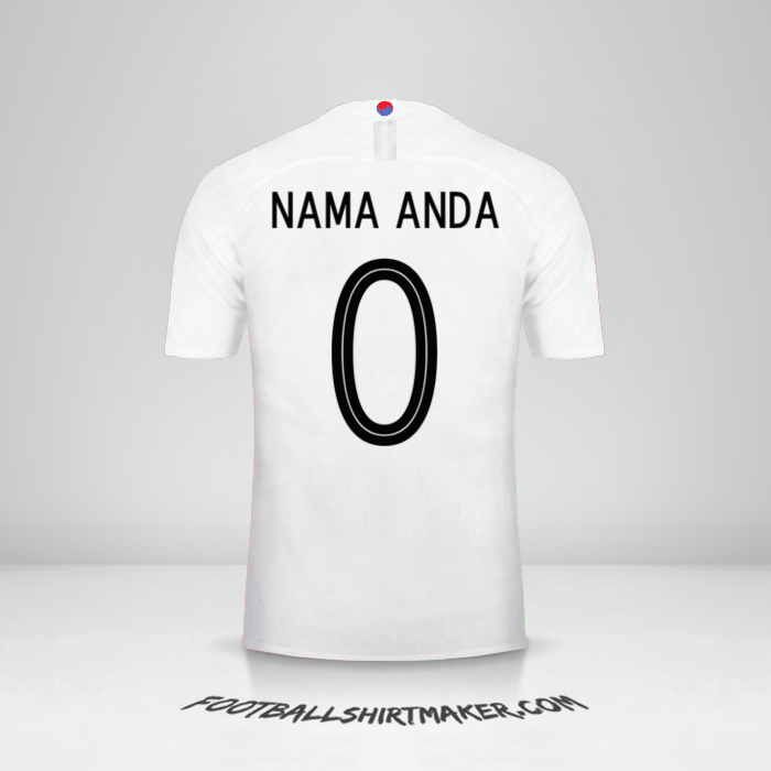 Jersey Korea Selatan 2018 II -  nama anda - 0