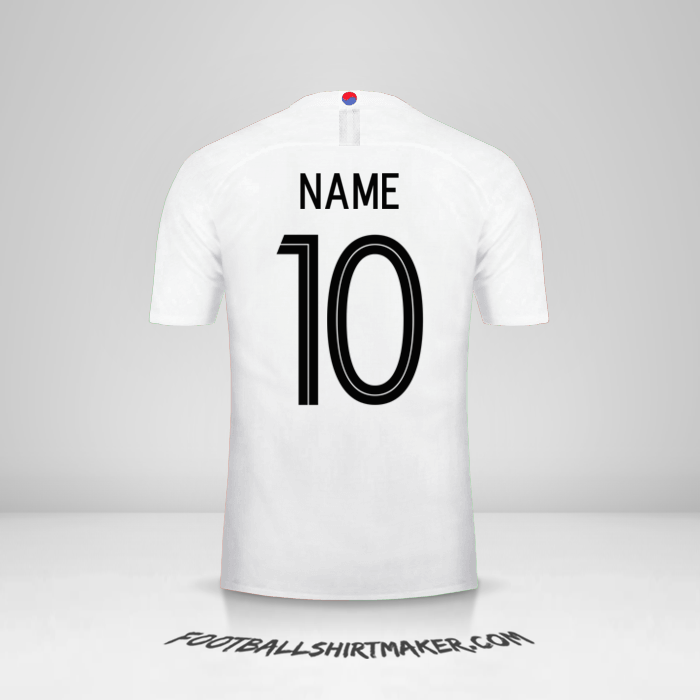 Jersey South Korea 2018 Away -  name - 10
