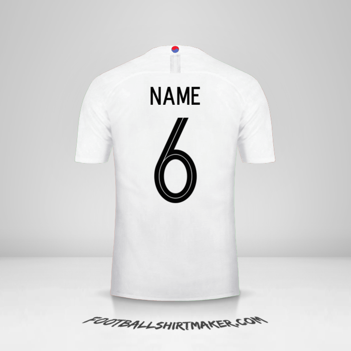 Jersey South Korea 2018 Away -  name - 6