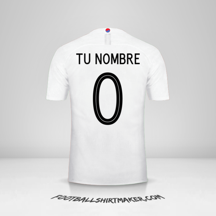 Jersey Corea del Sur 2018 II -  tu nombre - 0