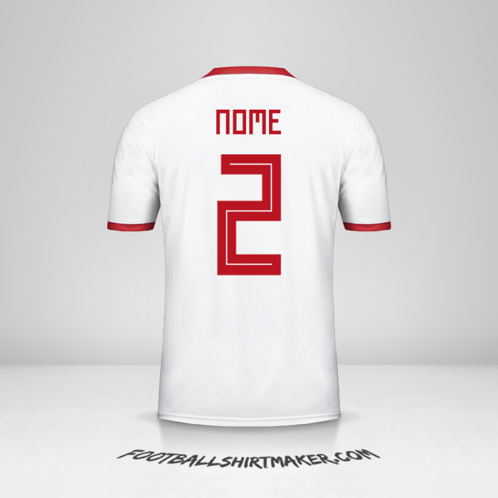 Camisola Irã 2018 -  nome - 2