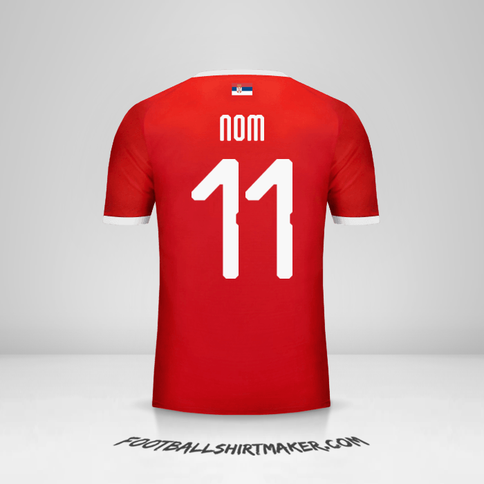 Maillot Serbie 2018 -  nom - 11