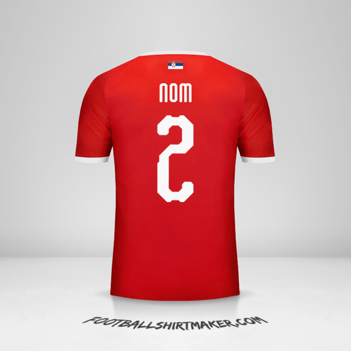 Maillot Serbie 2018 -  nom - 2
