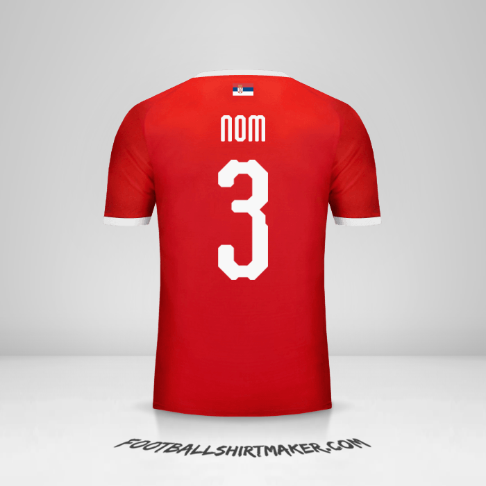 Maillot Serbie 2018 -  nom - 3