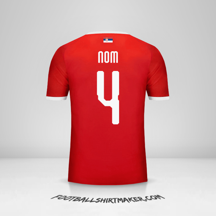 Maillot Serbie 2018 -  nom - 4