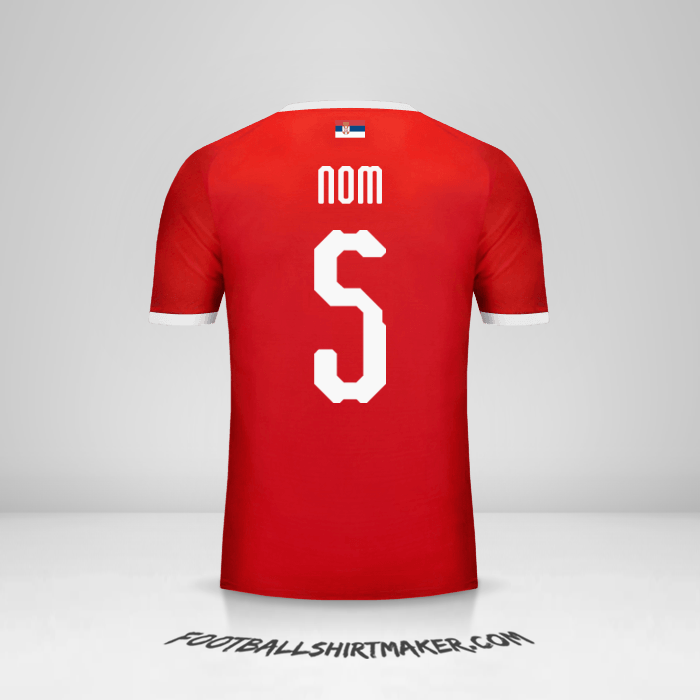 Maillot Serbie 2018 -  nom - 5