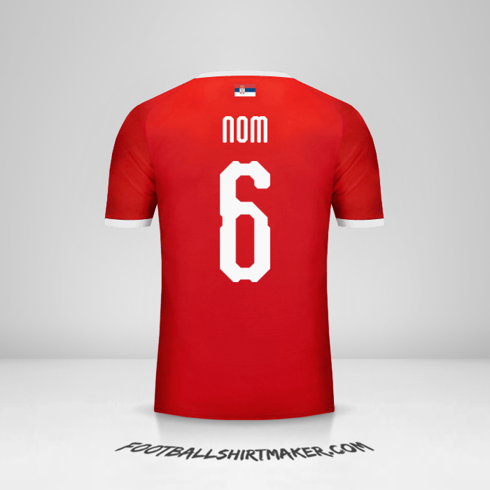 Maillot Serbie 2018 -  nom - 6