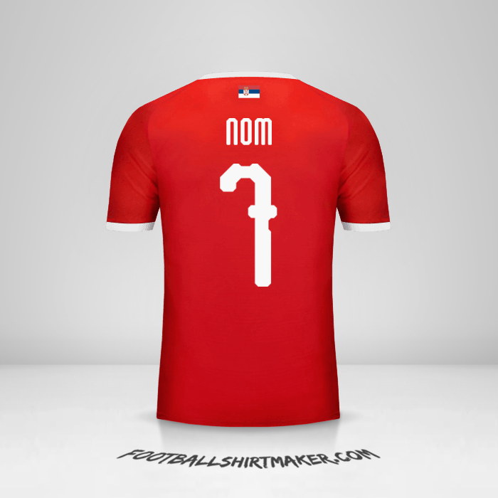 Maillot Serbie 2018 -  nom - 7
