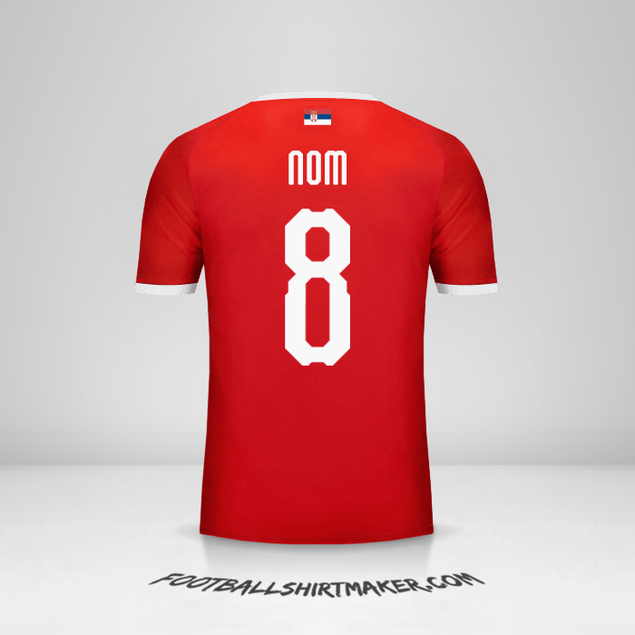 Maillot Serbie 2018 -  nom - 8