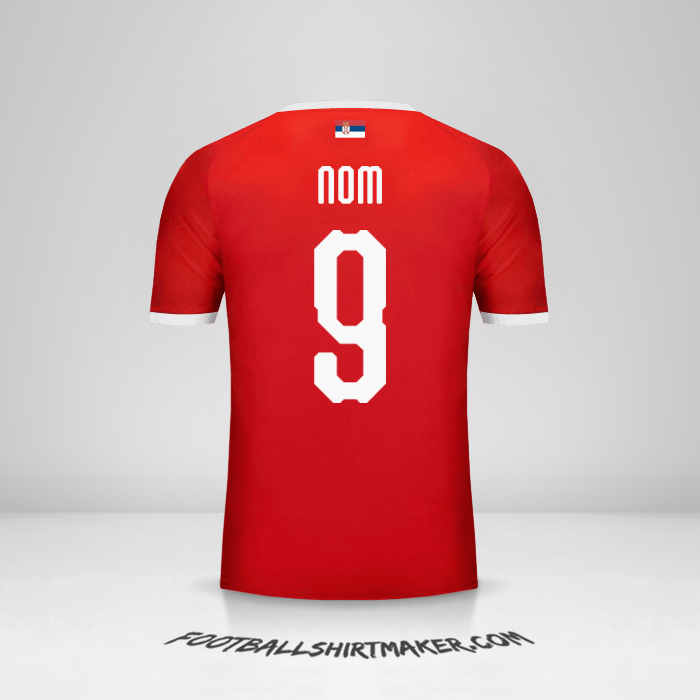 Maillot Serbie 2018 -  nom - 9