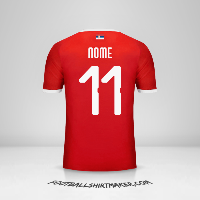 Camisola Sérvia 2018 -  nome - 11