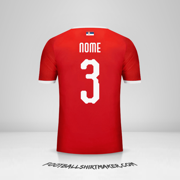Camisola Sérvia 2018 -  nome - 3