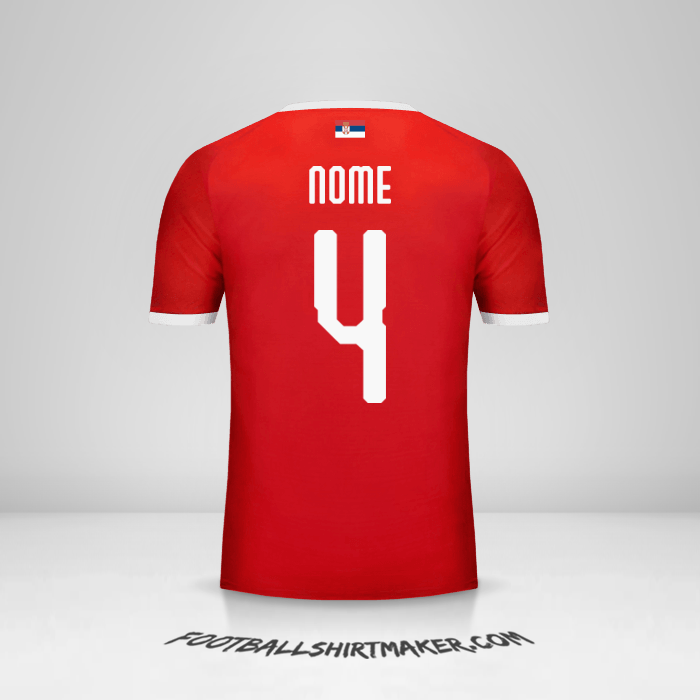 Camisola Sérvia 2018 -  nome - 4