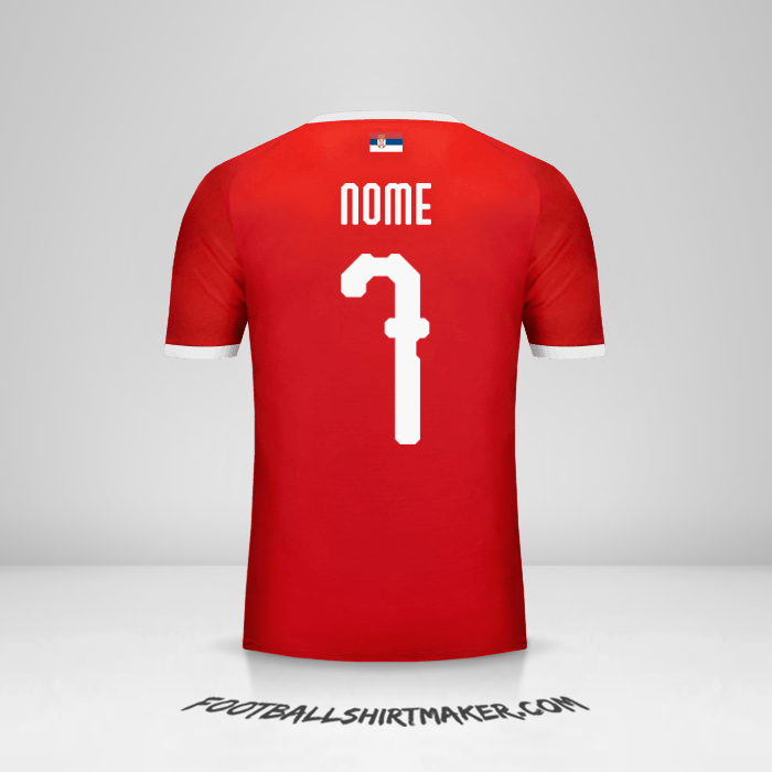 Camisola Sérvia 2018 -  nome - 7