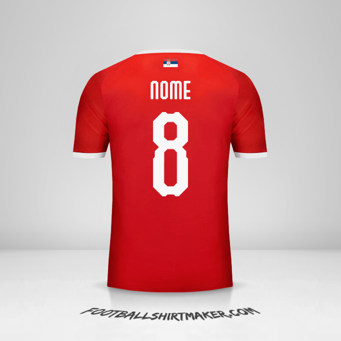 Camisola Sérvia 2018 -  nome - 8