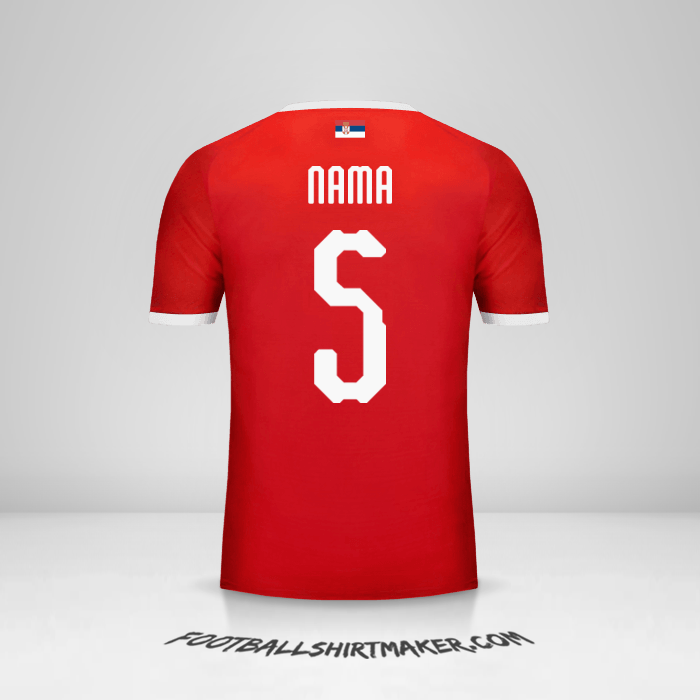 Jersey Serbia 2018 -  nama - 5