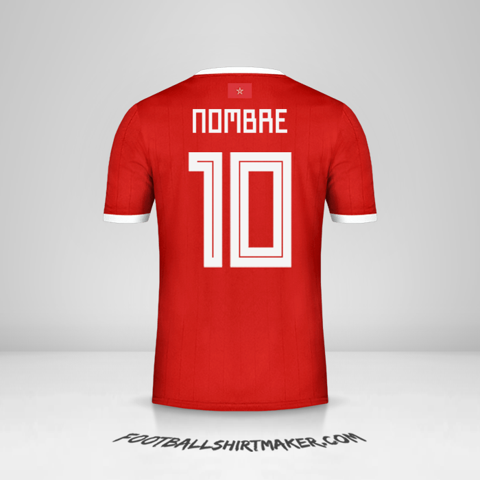 Jersey Marruecos 2018 -  nombre - 10