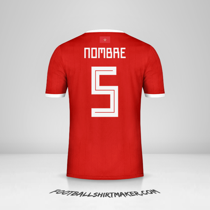 Jersey Marruecos 2018 -  nombre - 5