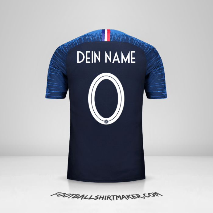 Trikot Frankreich 2018 -  dein name - 0