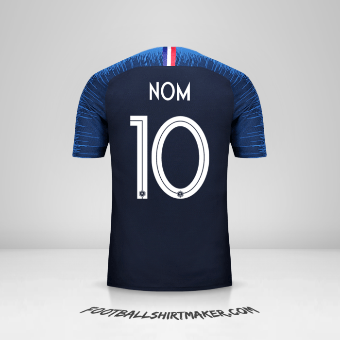 Maillot France 2018 -  nom - 10