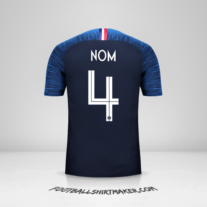 Maillot France 2018 -  nom - 4