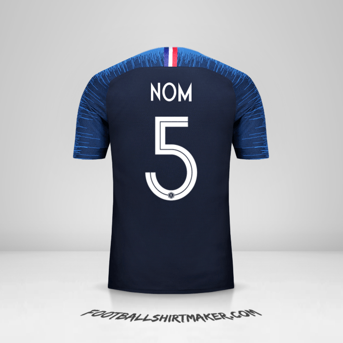 Maillot France 2018 -  nom - 5