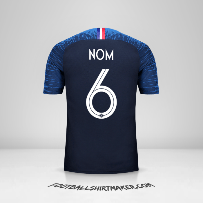 Maillot France 2018 -  nom - 6