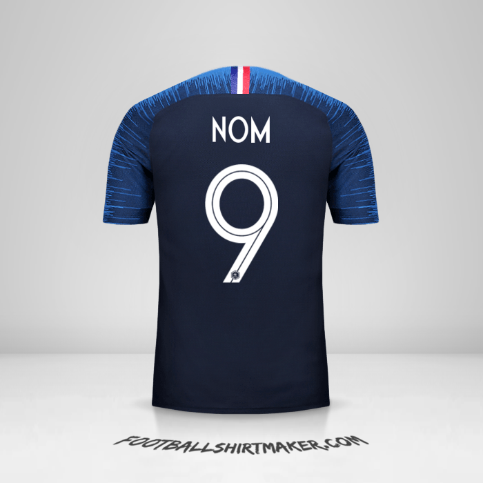Maillot France 2018 -  nom - 9