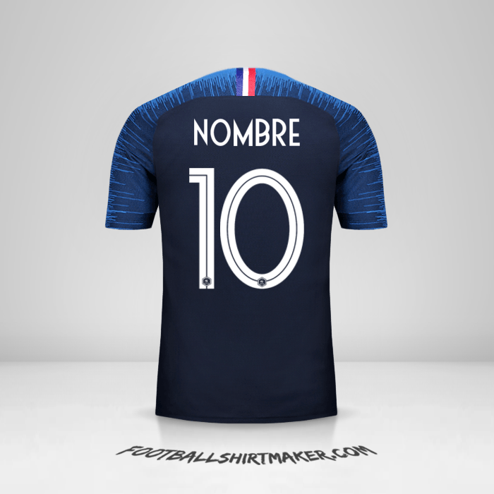 Camiseta Francia 2018 -  nombre - 10