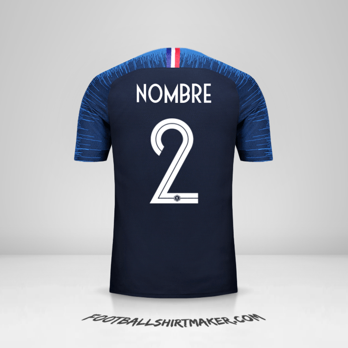 Camiseta Francia 2018 -  nombre - 2