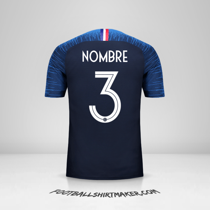 Jersey Francia 2018 -  nombre - 3