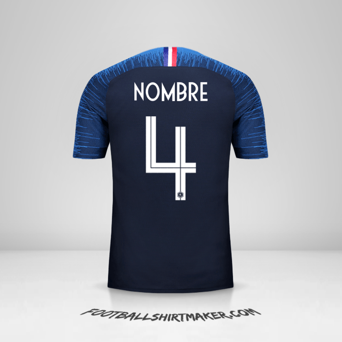 Jersey Francia 2018 -  nombre - 4