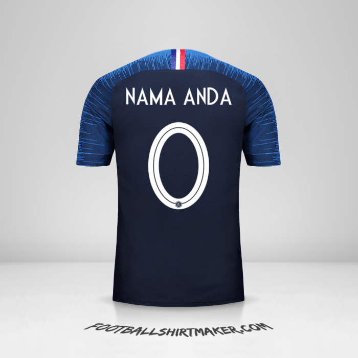Jersey Prancis 2018 -  nama anda - 0