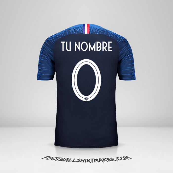 Jersey Francia 2018 -  tu nombre - 0