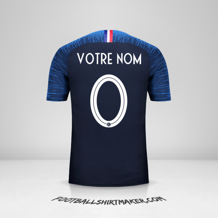 Maillot France 2018 -  votre nom - 0