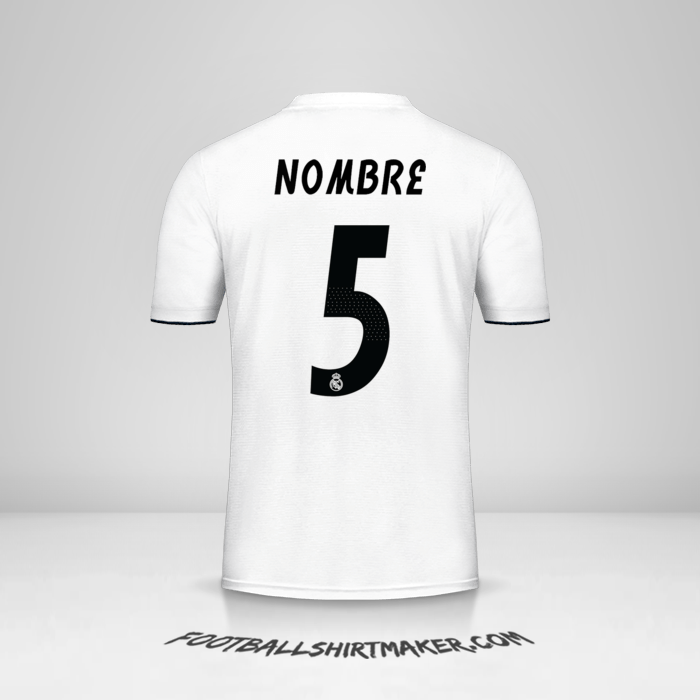 Camiseta Real Madrid CF Cup 2018/19 -  nombre - 5