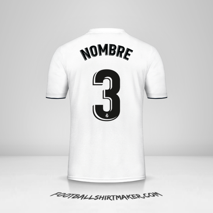 Jersey Real Madrid CF 2018/19 -  nombre - 3